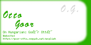 otto goor business card